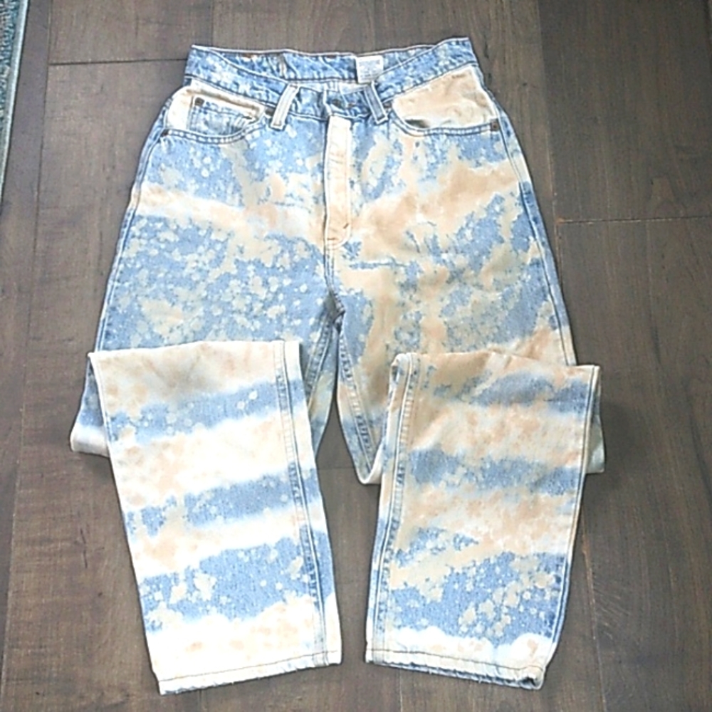 VTG Y2K CUSTOM BLEACH 512 LEVIS HIGH RISE STRAIGHT LEG JEANS WOMANS SLIM FIT 6